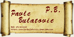 Pavle Bulatović vizit kartica